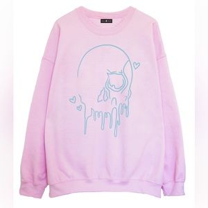 Skull House Pink Drip crewneck